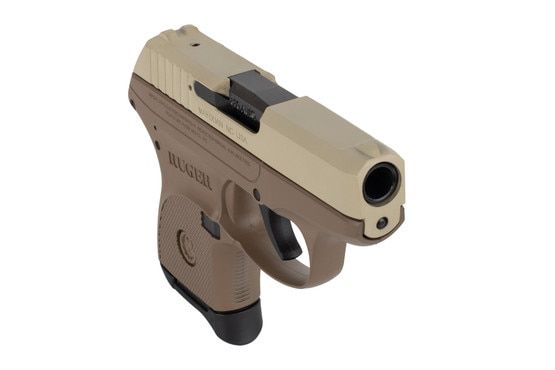 Ruger LCP sub compact 380 acp pistol FDE features integrated sights